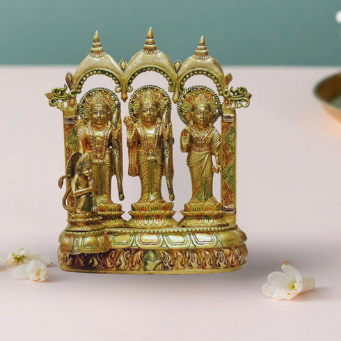 Brass Ram Darbar God Idol Statue